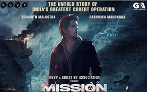 Official poster of Hindi thriller movie, `Mission Majnu` by Shantanu Bagchi